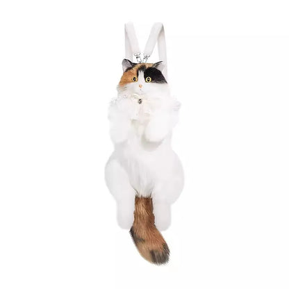 Realistic Plush Cat Backpack