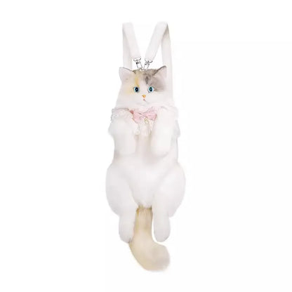Realistic Plush Cat Backpack