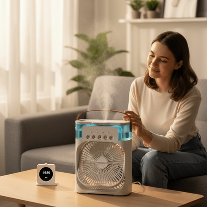 CoolPod Compact Desktop Evaporative Mini Cooler For Personal Spot Relief
